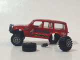 Surfing USA Red SUV Die Cast Toy Vehicle Busted Wheel