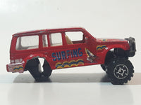 Surfing USA Red SUV Die Cast Toy Vehicle Busted Wheel