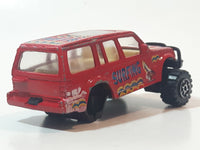 Surfing USA Red SUV Die Cast Toy Vehicle Busted Wheel