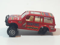 Surfing USA Red SUV Die Cast Toy Vehicle Busted Wheel