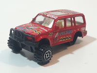 Surfing USA Red SUV Die Cast Toy Vehicle Busted Wheel