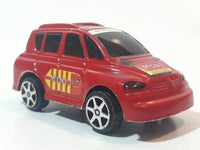 Mini Van 17 No. 2012 Red Plastic Pull Back Die Cast Toy Car Vehicle