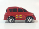 Mini Van 17 No. 2012 Red Plastic Pull Back Die Cast Toy Car Vehicle