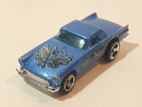 1998 Hot Wheels Tattoo Machines '57 T-Bird Metalflake Blue Die Cast Toy Car Vehicle