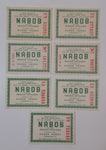 Vintage Nabob Full Value Premium Certificate Coupon Green Lot of 7
