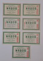 Vintage Nabob Full Value Premium Certificate Coupon Green Lot of 7