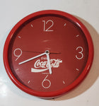 1990s Coca-Cola Coke Soda Pop Red Round Circular 9 3/4" Clock Collectible
