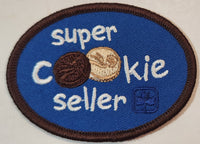 Girl Guides Super Cookie Seller 2" x 2 3/4" Embroidered Fabric Patch Badge