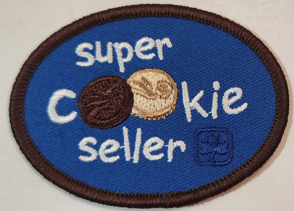 Girl Guides Super Cookie Seller 2" x 2 3/4" Embroidered Fabric Patch Badge