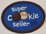 Girl Guides Super Cookie Seller 2" x 2 3/4" Embroidered Fabric Patch Badge