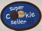 Girl Guides Super Cookie Seller 2" x 2 3/4" Embroidered Fabric Patch Badge