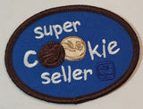 Girl Guides Super Cookie Seller 2" x 2 3/4" Embroidered Fabric Patch Badge