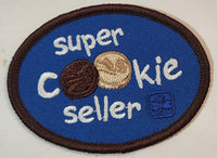 Girl Guides Super Cookie Seller 2" x 2 3/4" Embroidered Fabric Patch Badge