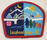 Girl Guides Lougheed Area BC 3" x 3 1/4" Embroidered Fabric Patch Badge