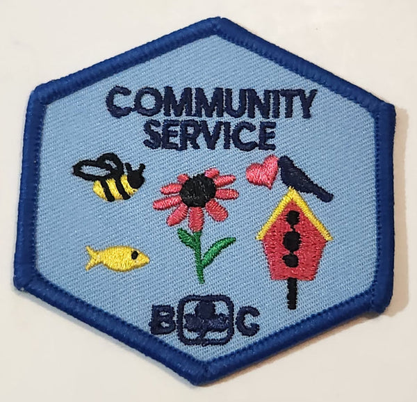 Girl Guides BC Community Service 2 1/2" x 2 1/2" Embroidered Fabric Patch Badge