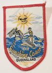 The Sunshine Coast Queensland Australia Girl Surfer Themed 2" x 3" Embroidered Fabric Patch Badge