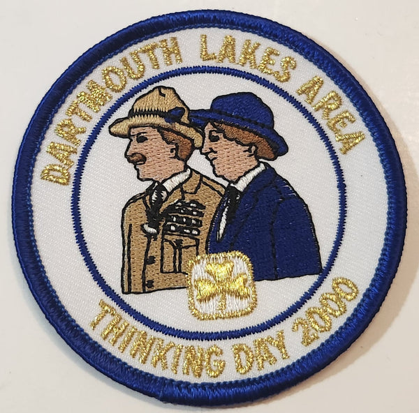 Girl Guides Thinking Day 2000 Dartmouth Lakes Area 3" Embroidered Fabric Patch Badge