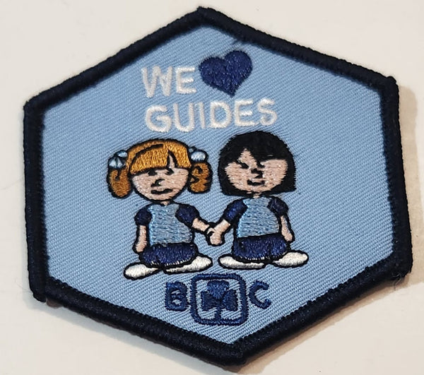 Girl Guides BC We Love Guides 2 1/2" x 2 1/2" Embroidered Fabric Patch Badge