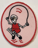 Girl Guides Halloween Skeleton Jump Roping 1 3/4" x 2 1/2" Embroidered Fabric Patch Badge