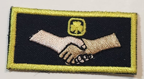 Girl Guides Handshake 1" x 2" Embroidered Fabric Patch Badge