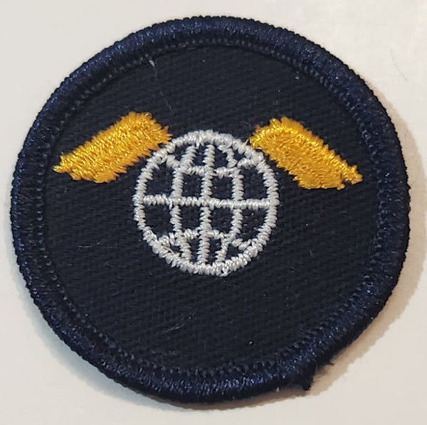 Globe with Wings 1 1/2" Embroidered Fabric Patch Badge