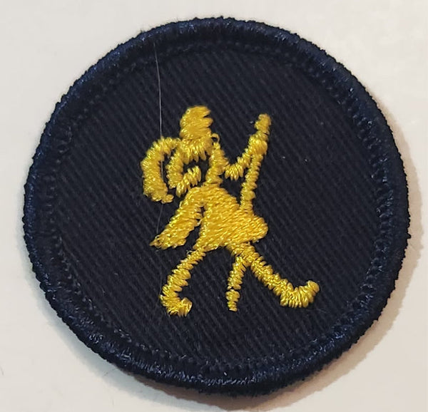 Hiking Man 1 1/2" Embroidered Fabric Patch Badge