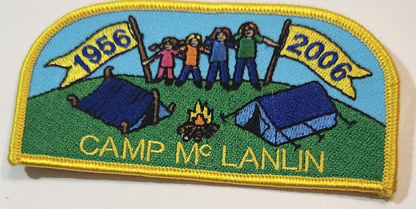 Girl Guides 1956 2006 Camp McLanlin 2" x 4" Embroidered Fabric Patch Badge
