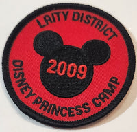 Girl Guides 2009 Laity District Disney Princess Camp 3" Embroidered Fabric Patch Badge