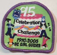 Girl Guides BC 1910-2005 95 Celebration Challenge 3" x 3" Embroidered Fabric Patch Badge