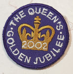 2002 The Queen's Golden Jubilee 1 3/4" Embroidered Fabric Patch Badge