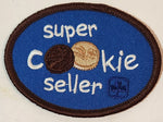 Girl Guides Super Cookie Seller 2" x 2 3/4" Embroidered Fabric Patch Badge