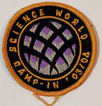 Girl Guides '03/04 Science World Camp In 3" Embroidered Fabric Patch Badge