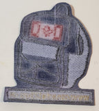 www.canada123go.ca Backpack Shaped 3 1/2" x 4" Embroidered Fabric Patch Badge