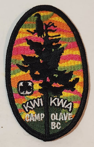 Girl Guides Kwi Kwa Camp Olave BC 2 1/4" x 3 3/4" Embroidered Fabric Patch Badge