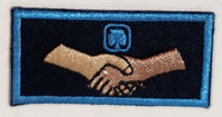 Girl Guides Handshake 1" x 2" Embroidered Fabric Patch Badge