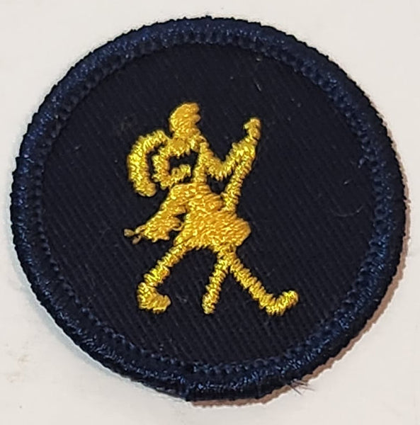 Hiking Man 1 1/2" Embroidered Fabric Patch Badge