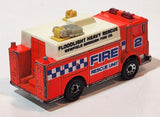 1992 Matchbox Mack Auxiliary Power Truck Flood Light Rescue Unit Fire Truck 1/84 Scale Orange Die Cast Toy Car Vehicle