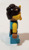 Lego Duplo Brown Haired Woman in Blue Suit with Yellow Snorkel Azure Diving Suit 2 3/4" Tall Toy Figure