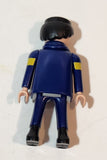 1997 Geobra Playmobil Fireman Firefighter Black Hair 2 7/8" Tall Toy Figure