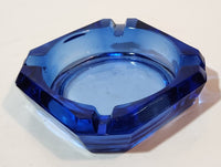 Vintage Cobalt Blue Glass Ash Tray