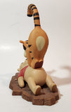 Disney Pooh & Friends "Friends Put A Bounce In Your Heart" Tigger Standing on Winnie's Belly 6" Tall Ceramic Figurine