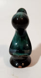 Vintage 1960s Blue Mountain Pottery Duck Duckling Bird 2 3/4" Tall Drip Glaze Decorative Pottery Ornament (Small Chip)
