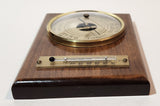 Vintage Adorna Barometer Thermometer 5" x 7" Wood Wall Weather Station Made in France