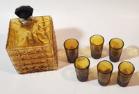 Vintage 1960s 1915 Ford Model T Shaped Musical Box Decanter Set with 6 Shot Glasses
