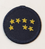 Girl Guides Astronomy 7 Stars 1 1/2" Embroidered Fabric Patch Badge