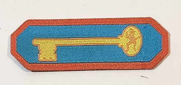 Key Themed 3/4" x 2 1/4" Embroidered Fabric Patch Badge