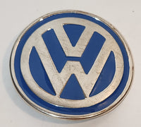 VW Volkswagen Logo Blue Enamel 3" Metal Belt Buckle
