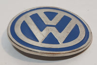 VW Volkswagen Logo Blue Enamel 3" Metal Belt Buckle