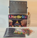 Vintage 1991 Milton Bradly Lite Brite Model No. C4780 LR24153 110V 25W Lite Brite Toy Light Up Picture Toy with Bag of Pegs in Box