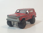 Vintage Majorette No. 236 4x4 Cherokee Mad Bull Red 1:64 Scale Die Cast Toy Car SUV Vehicle with Opening Tail Gate